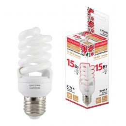Изображение продукта Лампа люминесцентная TDM Electric Народная E27 15W 2700K матовая SQ0347-0008 